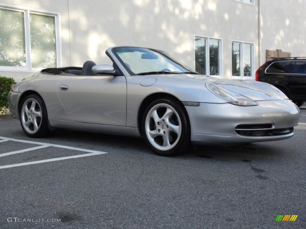 2000 911 Carrera Cabriolet - Arctic Silver Metallic / Graphite Grey photo #6