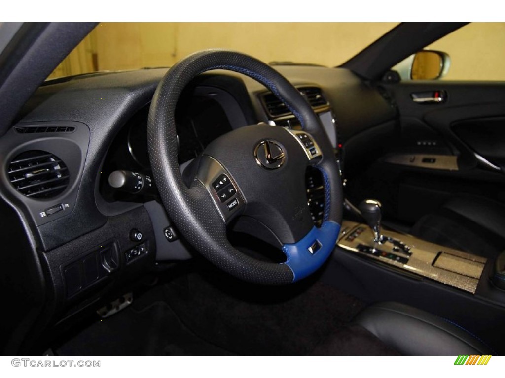 2011 Lexus IS F Black Steering Wheel Photo #81709716