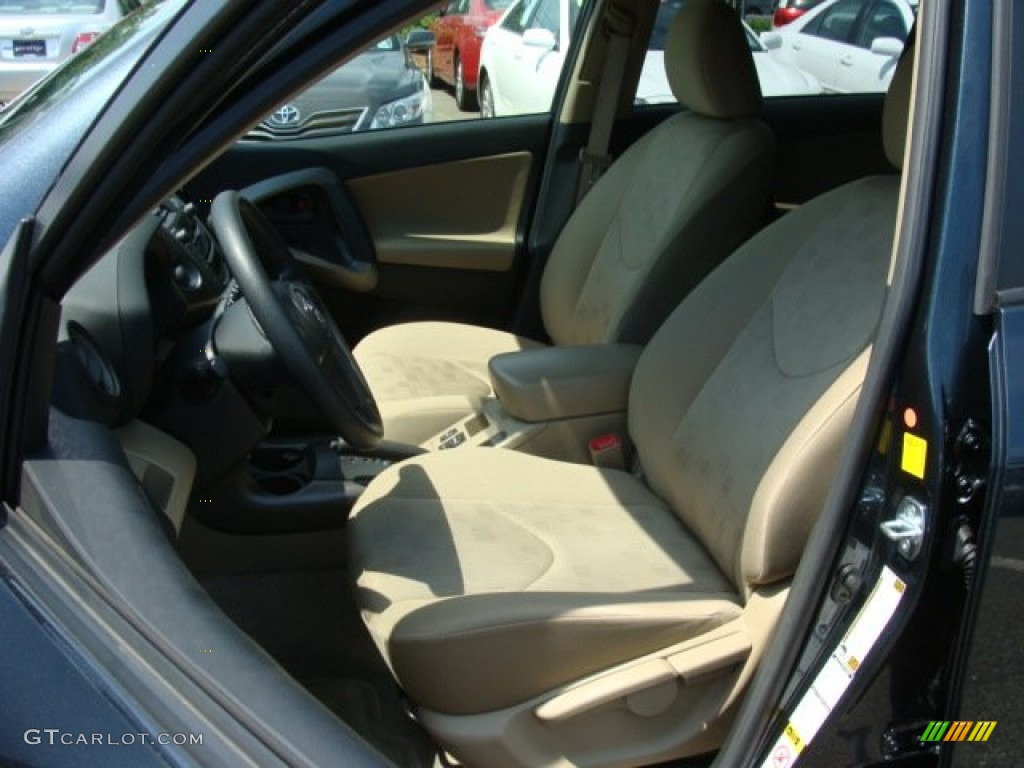 2010 RAV4 I4 4WD - Black Forest Pearl / Sand Beige photo #8