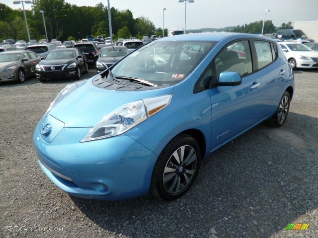 2013 LEAF SL - Blue Ocean / Black photo #3