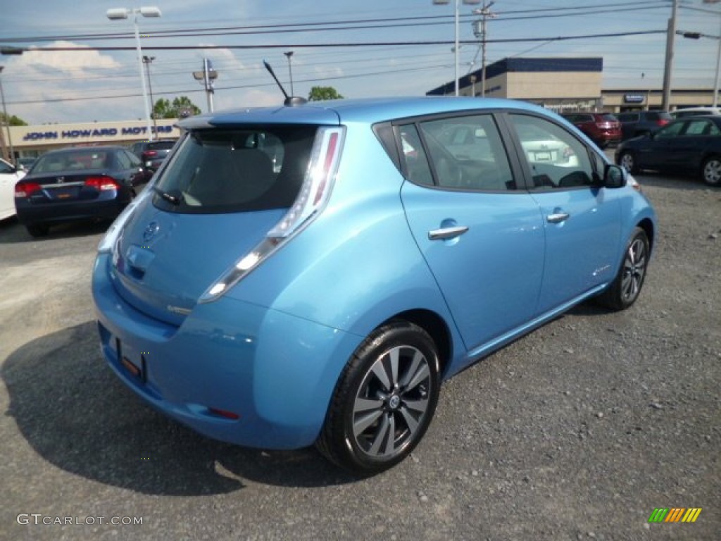 2013 LEAF SL - Blue Ocean / Black photo #6