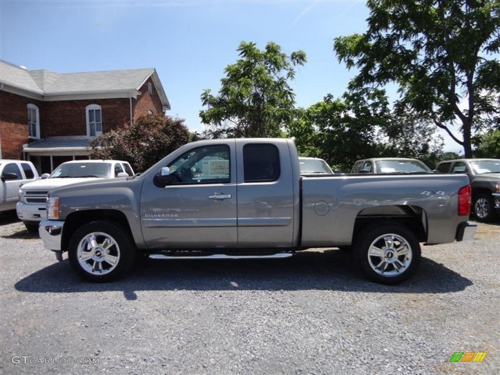 2013 Silverado 1500 LT Extended Cab 4x4 - Graystone Metallic / Ebony photo #4