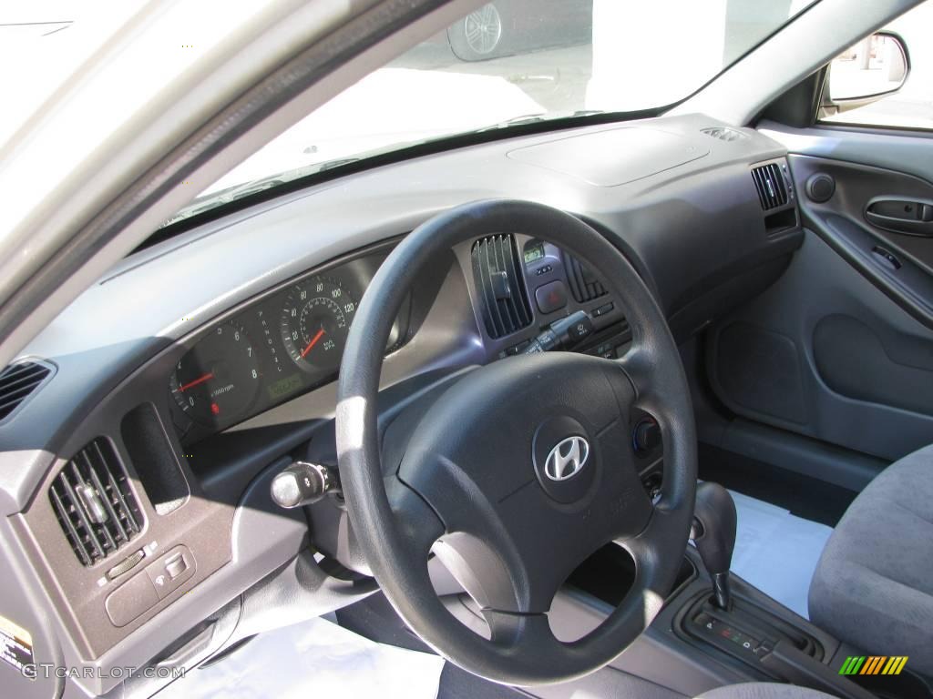 2006 Elantra GLS Sedan - Sterling Silver / Gray photo #13