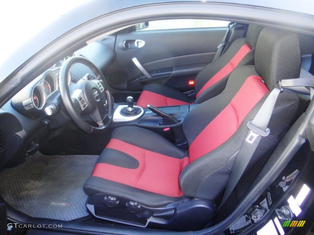 2008 350Z NISMO Coupe - Magnetic Black / NISMO Black/Red photo #25