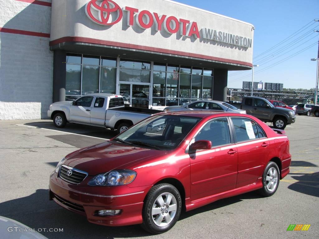 2008 Corolla S - Impulse Red Pearl / Dark Charcoal photo #1