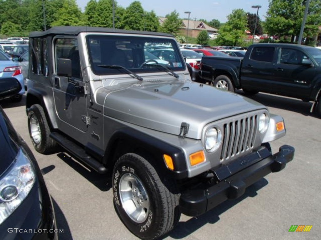 2000 Wrangler Sport 4x4 - Silverstone Metallic / Agate photo #1