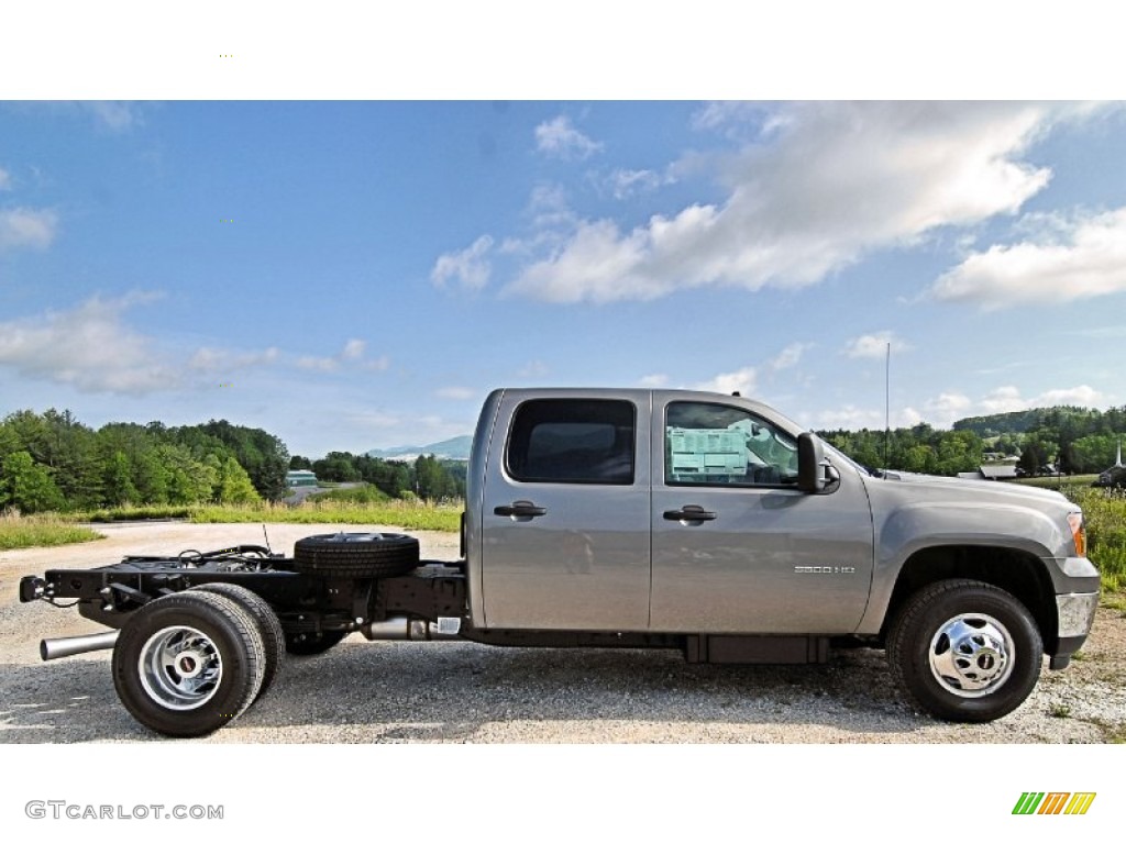 Steel Gray Metallic 2013 GMC Sierra 3500HD SLE Crew Cab 4x4 Exterior Photo #81713481