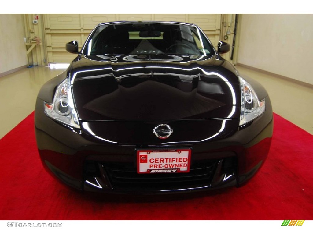 2012 370Z Coupe - Black Cherry / Black photo #2