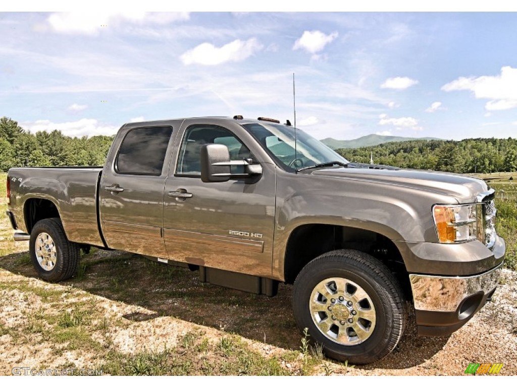 Mocha Steel Metallic 2013 GMC Sierra 2500HD SLT Crew Cab 4x4 Exterior Photo #81714709