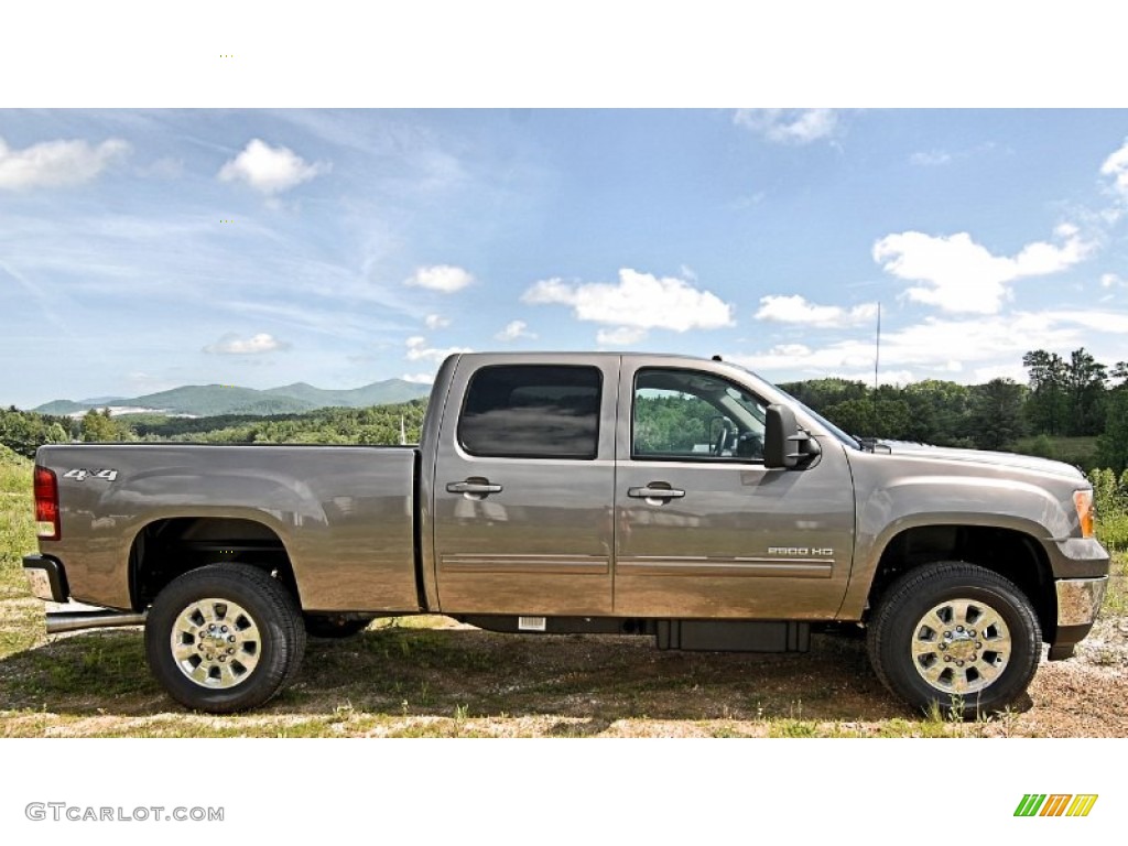 Mocha Steel Metallic 2013 GMC Sierra 2500HD SLT Crew Cab 4x4 Exterior Photo #81714795