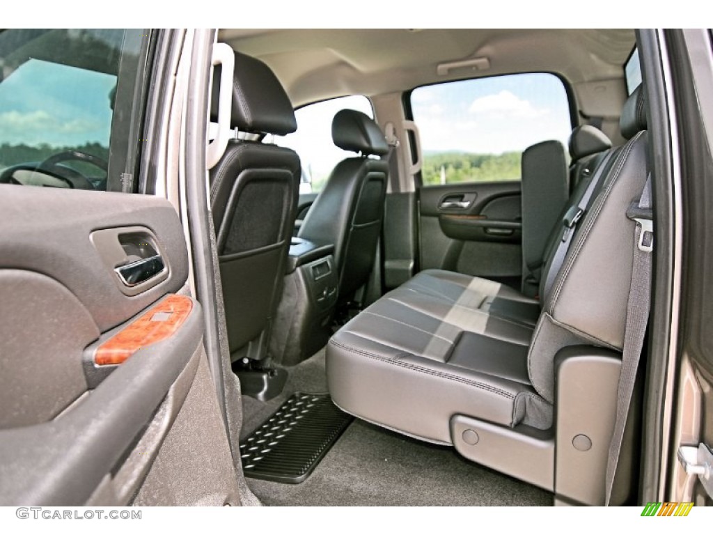 Ebony Interior 2013 GMC Sierra 2500HD SLT Crew Cab 4x4 Photo #81715151