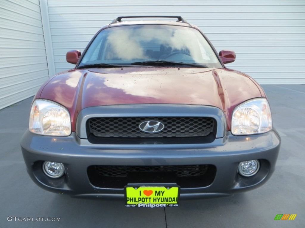 2003 Santa Fe GLS - Merlot Red / Gray photo #8