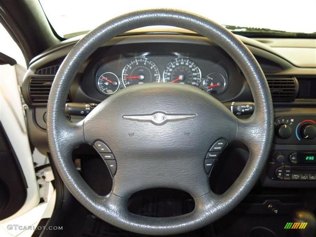 2005 Chrysler Sebring Convertible Charcoal Steering Wheel Photo #81718119