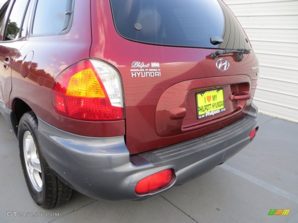 2003 Santa Fe GLS - Merlot Red / Gray photo #23