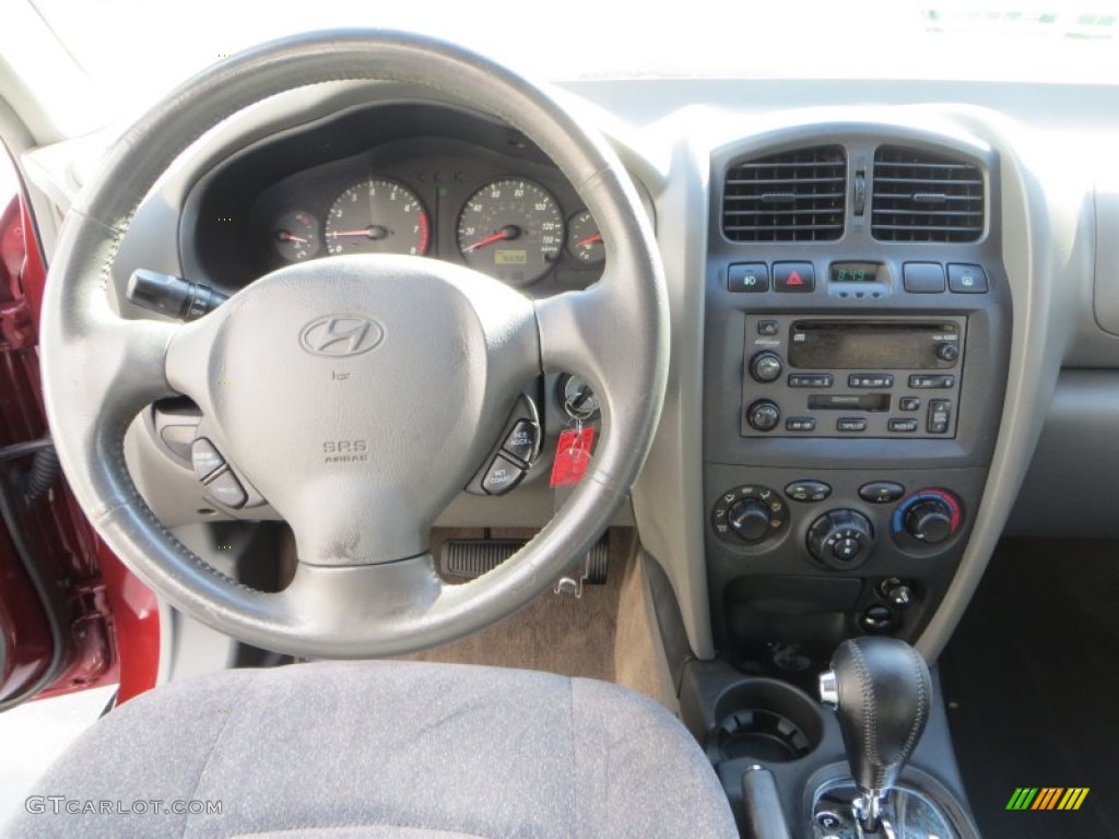 2003 Santa Fe GLS - Merlot Red / Gray photo #38