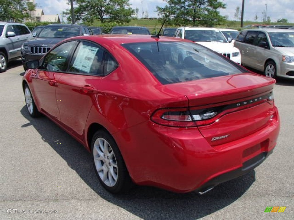 2013 Dart SXT - Redline 2-Coat Pearl / Black/Light Diesel Gray photo #8