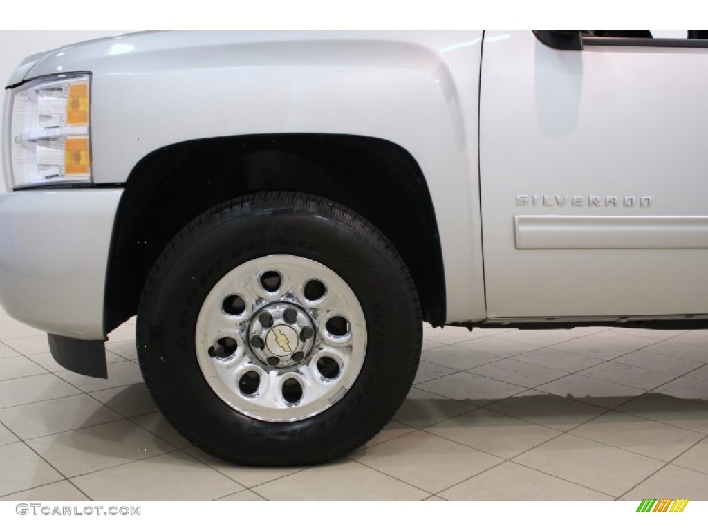 2011 Silverado 1500 LS Extended Cab 4x4 - Sheer Silver Metallic / Dark Titanium photo #13