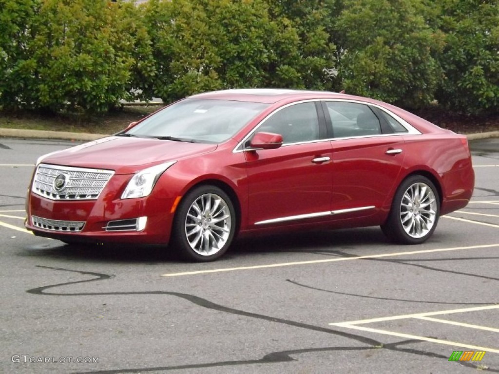 2013 XTS Platinum FWD - Crystal Red Tintcoat / Very Light Platinum/Dark Urban/Cocoa Opus Full Leather photo #1