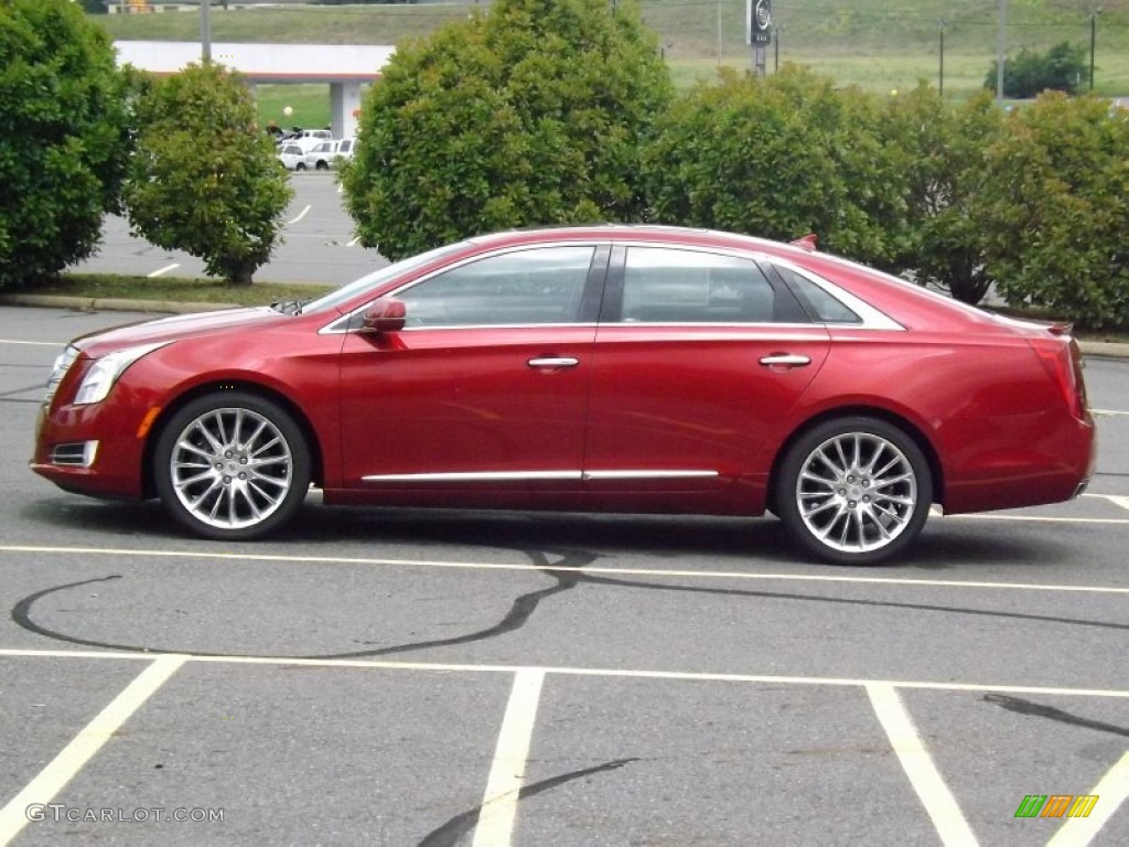 2013 XTS Platinum FWD - Crystal Red Tintcoat / Very Light Platinum/Dark Urban/Cocoa Opus Full Leather photo #2