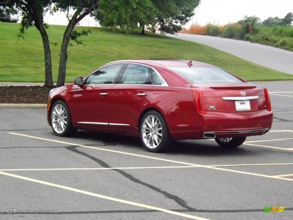2013 XTS Platinum FWD - Crystal Red Tintcoat / Very Light Platinum/Dark Urban/Cocoa Opus Full Leather photo #3