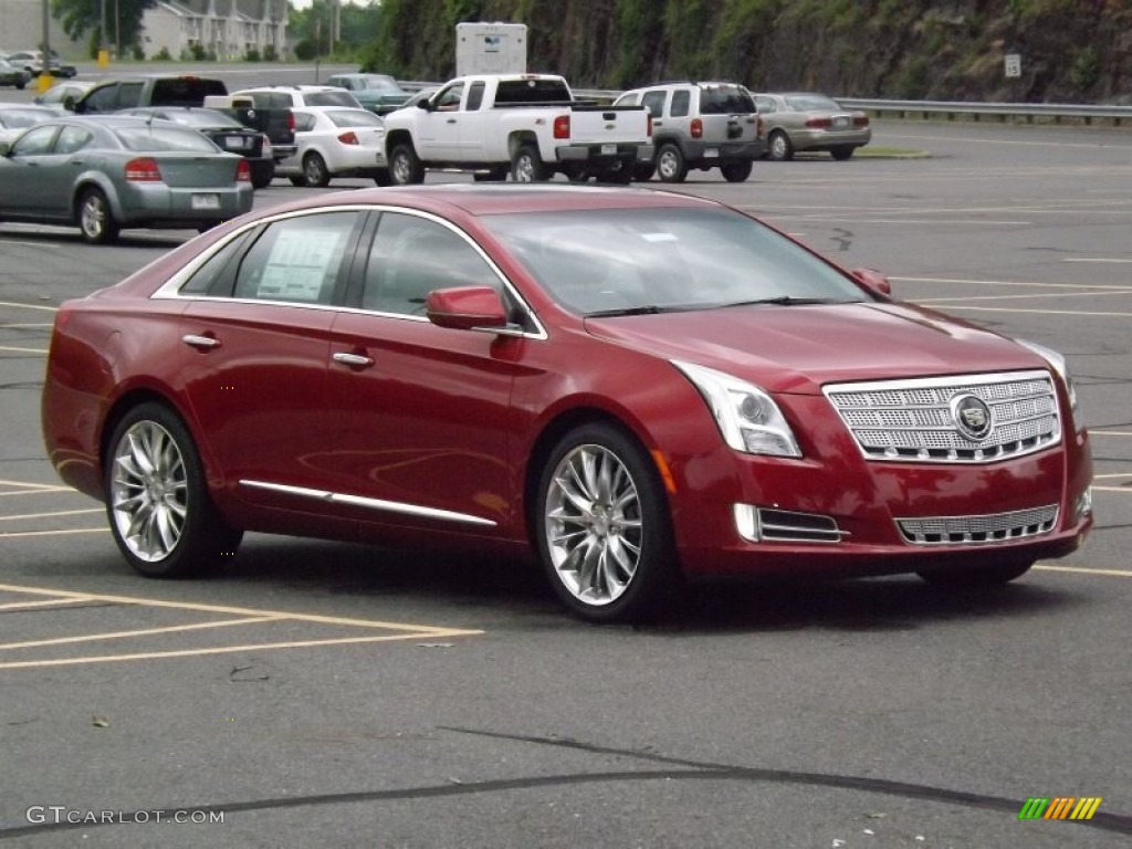 2013 XTS Platinum FWD - Crystal Red Tintcoat / Very Light Platinum/Dark Urban/Cocoa Opus Full Leather photo #7