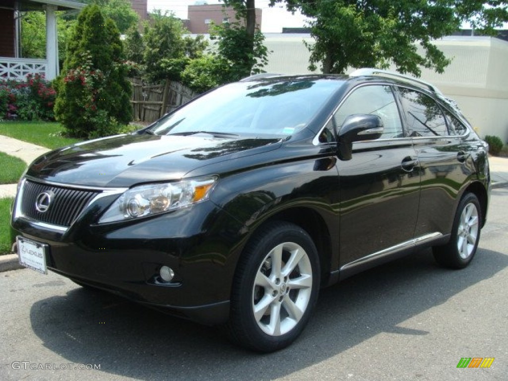 2010 RX 350 AWD - Obsidian Black / Black/Brown Walnut photo #1