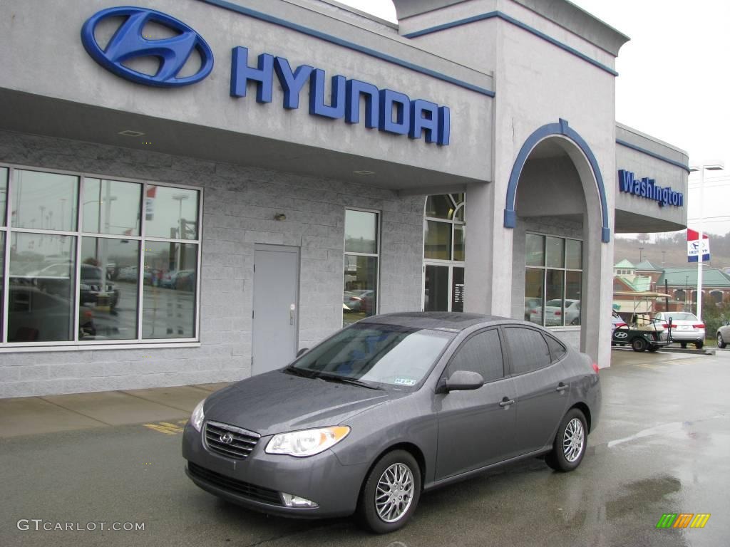 2007 Elantra GLS Sedan - Carbon Gray / Gray photo #1