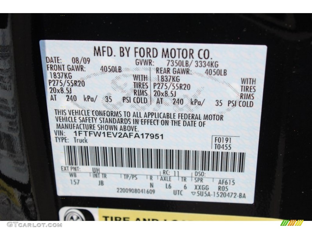 2010 F150 FX4 SuperCrew 4x4 - Tuxedo Black / Black photo #19