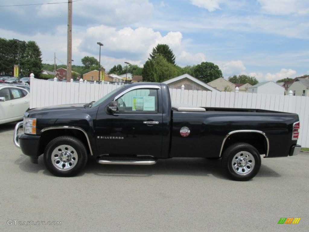 2008 Silverado 1500 LS Regular Cab - Dark Blue Metallic / Dark Titanium photo #2