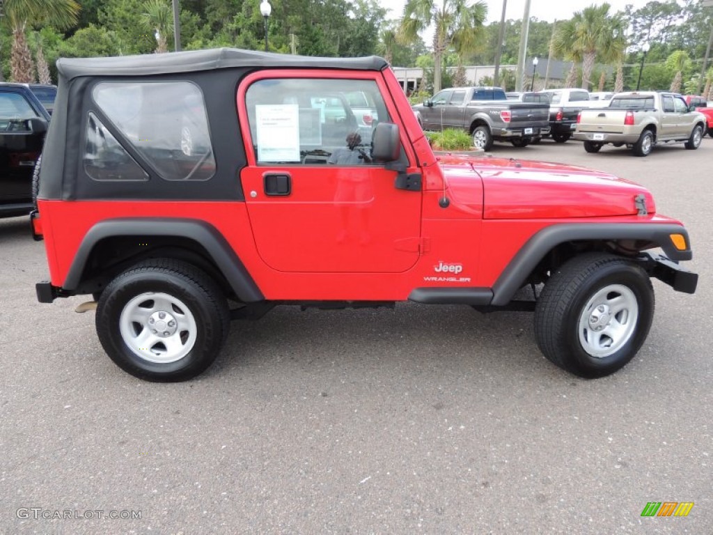 2006 Wrangler SE 4x4 - Flame Red / Dark Slate Gray photo #9