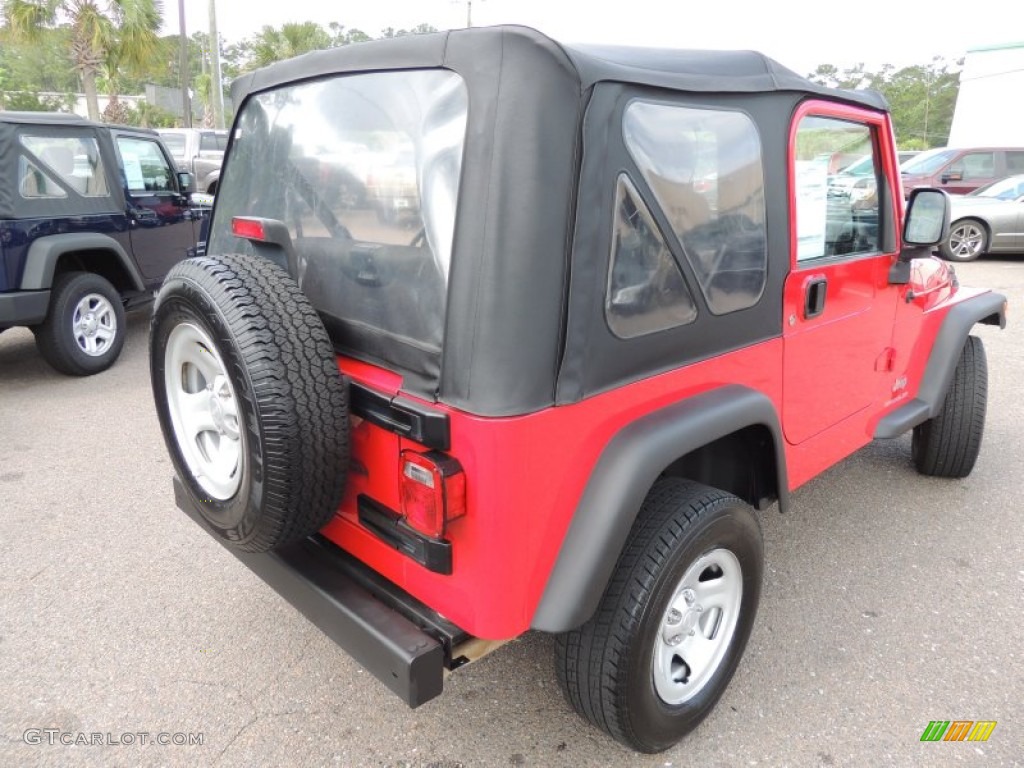 2006 Wrangler SE 4x4 - Flame Red / Dark Slate Gray photo #10