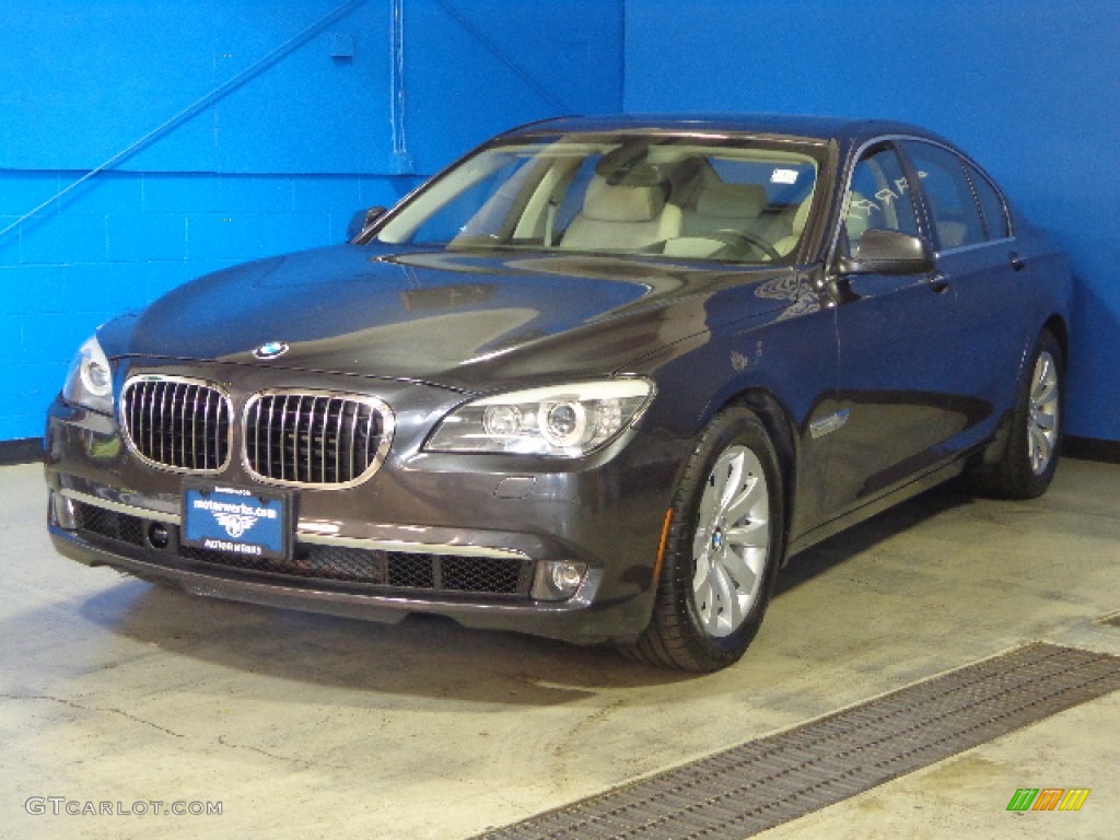 2010 7 Series 750i xDrive Sedan - Dark Graphite Metallic / Oyster/Black Nappa Leather photo #3