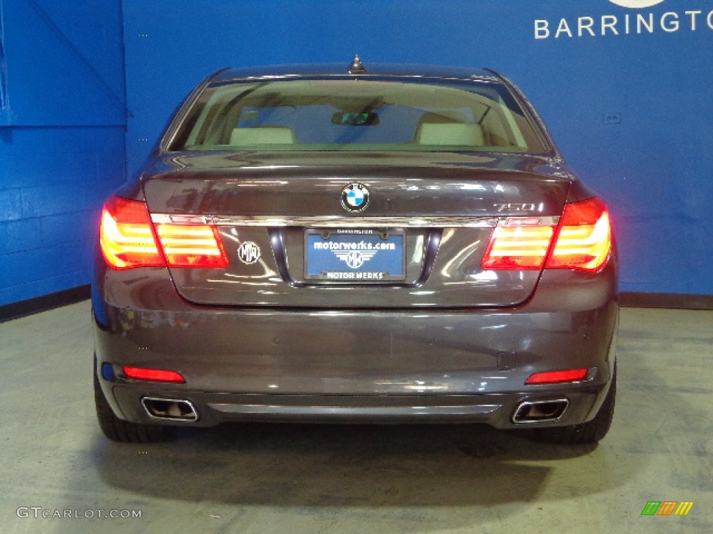 2010 7 Series 750i xDrive Sedan - Dark Graphite Metallic / Oyster/Black Nappa Leather photo #8
