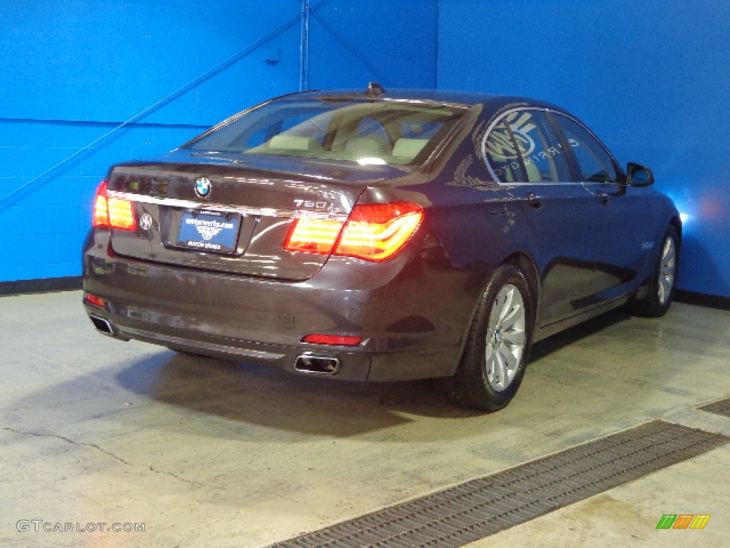 2010 7 Series 750i xDrive Sedan - Dark Graphite Metallic / Oyster/Black Nappa Leather photo #9