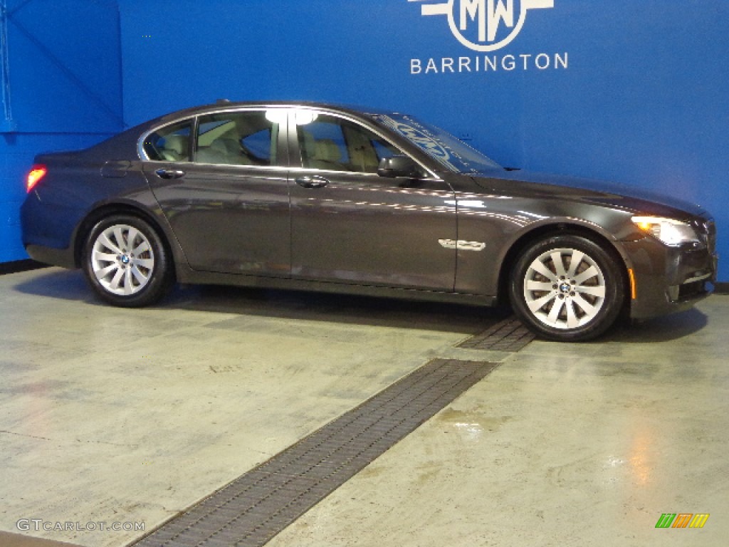 2010 7 Series 750i xDrive Sedan - Dark Graphite Metallic / Oyster/Black Nappa Leather photo #10