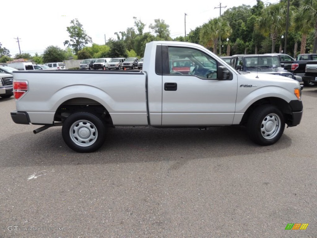 2010 F150 XL Regular Cab - Ingot Silver Metallic / Medium Stone photo #8