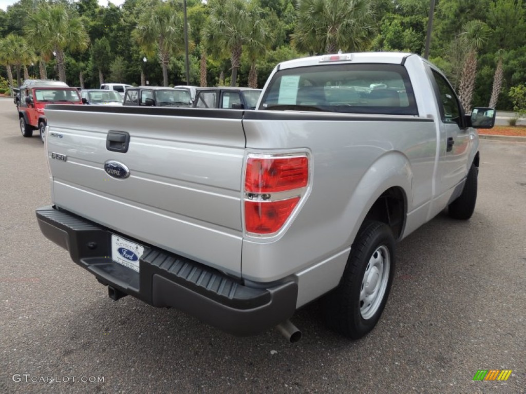 2010 F150 XL Regular Cab - Ingot Silver Metallic / Medium Stone photo #9