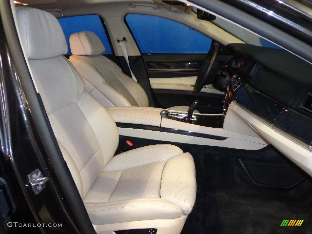 2010 7 Series 750i xDrive Sedan - Dark Graphite Metallic / Oyster/Black Nappa Leather photo #35