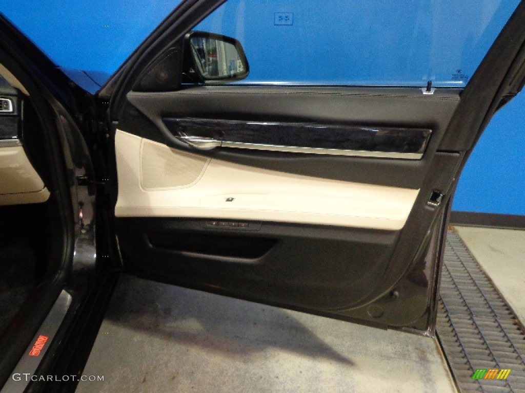 2010 7 Series 750i xDrive Sedan - Dark Graphite Metallic / Oyster/Black Nappa Leather photo #36