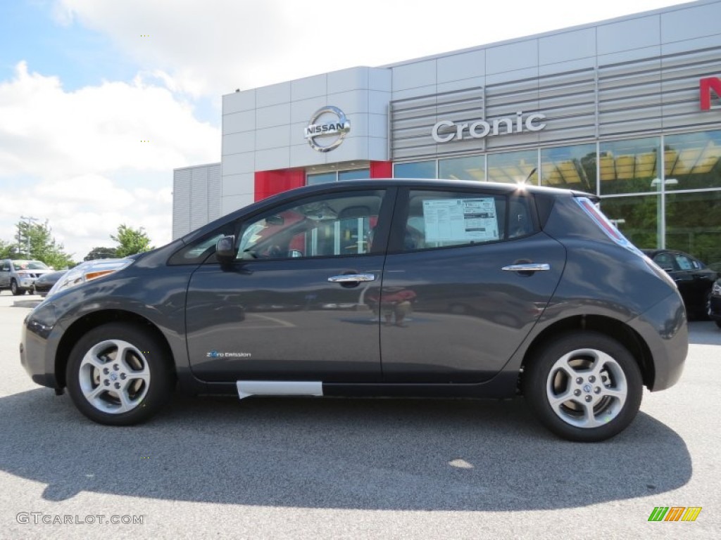 2013 LEAF SV - Metallic Slate / Black photo #2