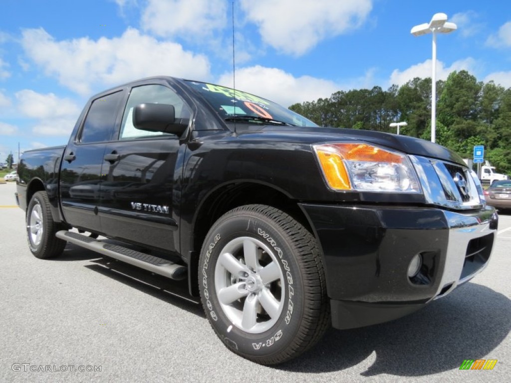 Galaxy Black 2013 Nissan Titan SV Crew Cab Exterior Photo #81735495