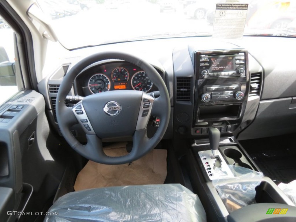 2013 Nissan Titan SV Crew Cab Charcoal Dashboard Photo #81735597