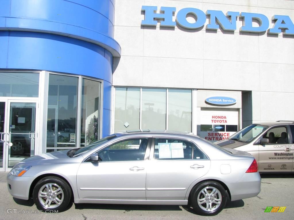 2006 Accord EX-L Sedan - Alabaster Silver Metallic / Black photo #3
