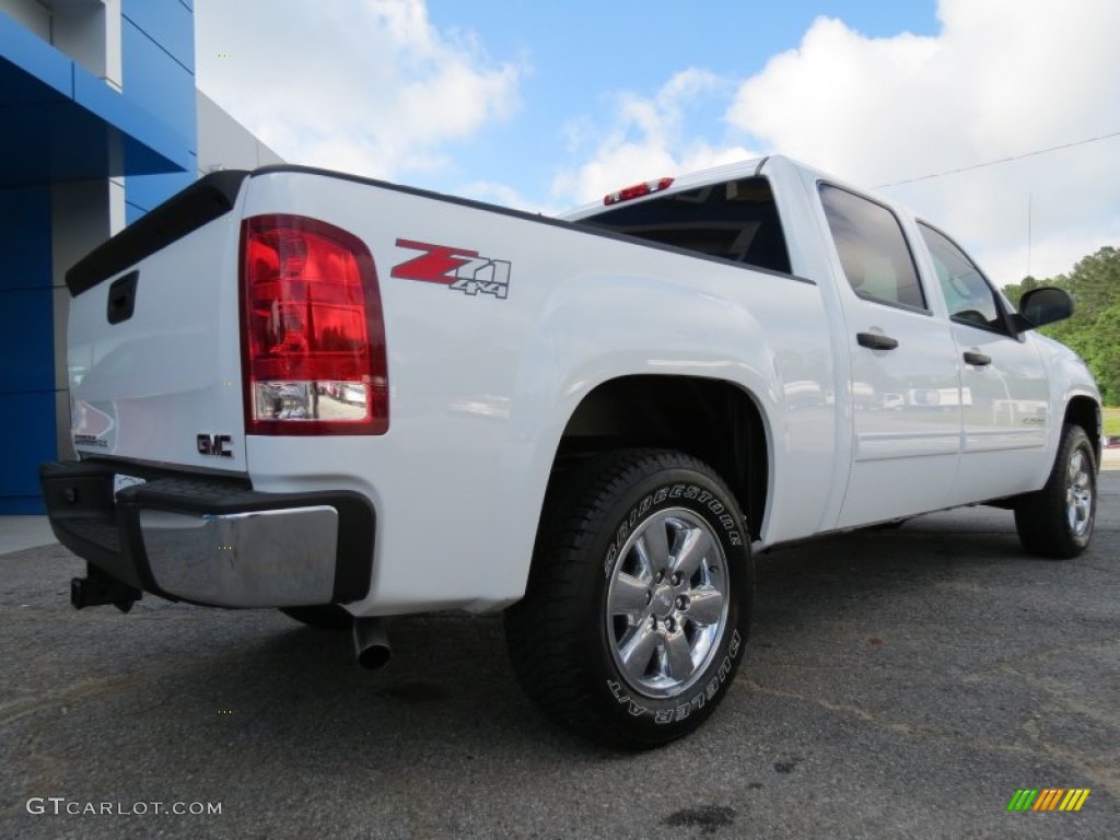 2013 Sierra 1500 SLE Crew Cab 4x4 - Summit White / Very Dark Cashmere/Light Cashmere photo #7