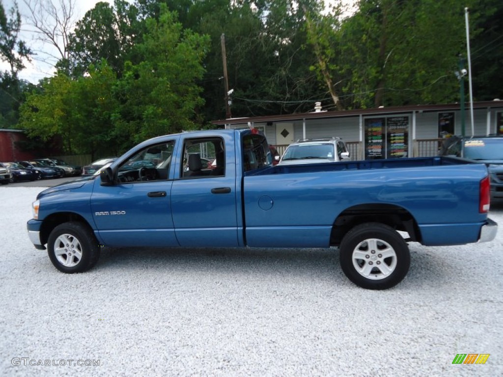 2006 Ram 1500 SLT Quad Cab 4x4 - Atlantic Blue Pearl / Medium Slate Gray photo #9