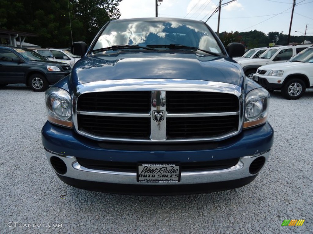 2006 Ram 1500 SLT Quad Cab 4x4 - Atlantic Blue Pearl / Medium Slate Gray photo #13