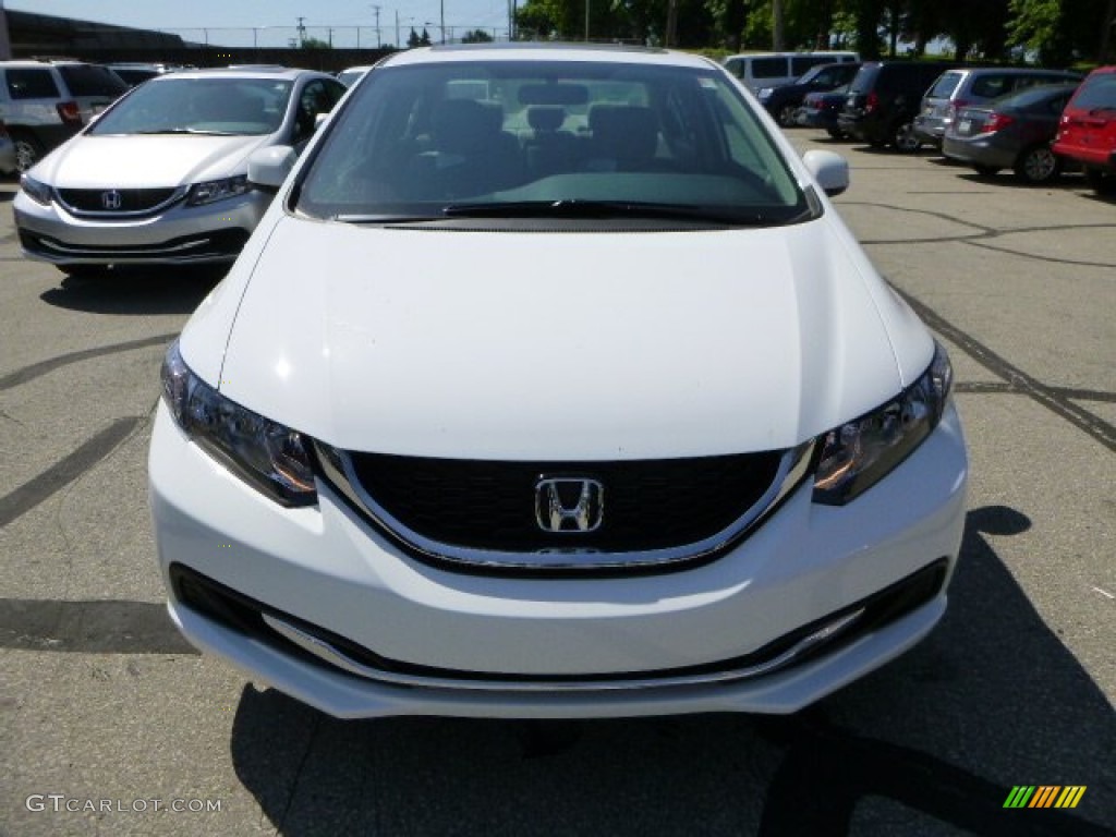 2013 Civic EX Sedan - Taffeta White / Beige photo #8