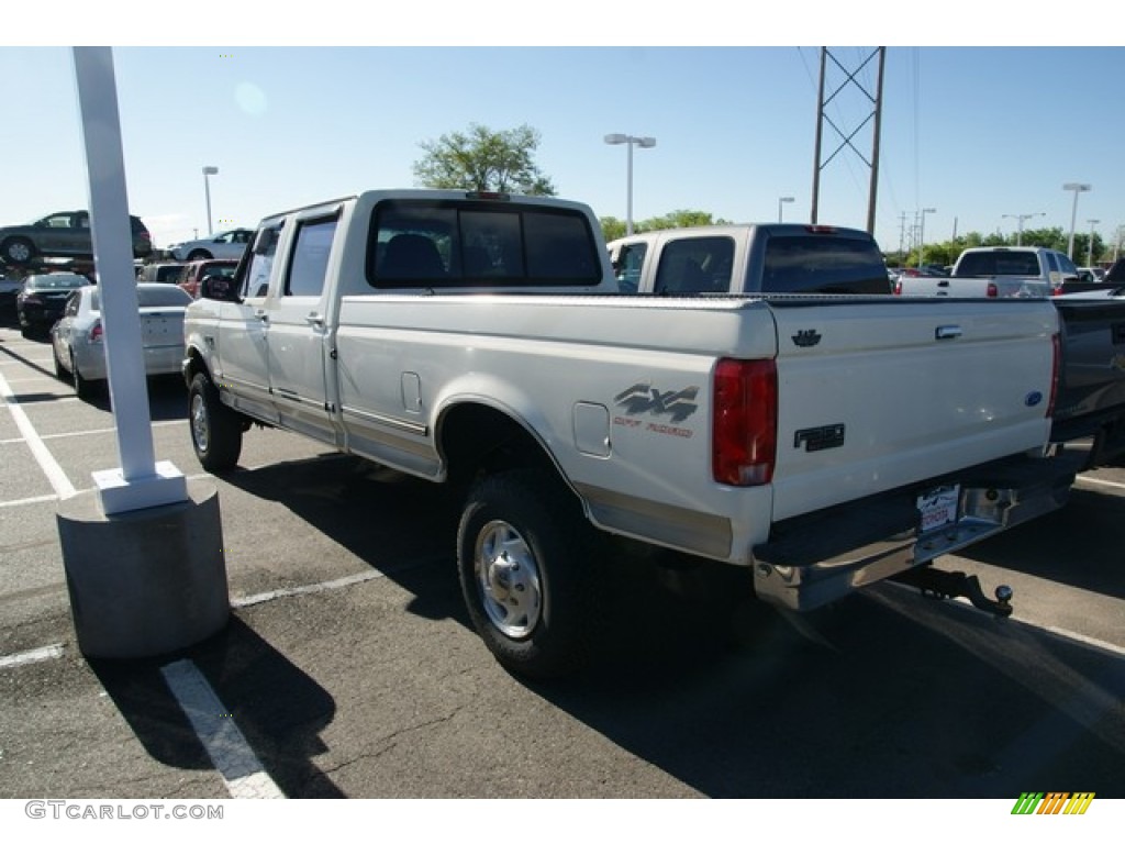 1997 F350 XLT Crew Cab 4x4 - Colonial White / Medium Mocha photo #3