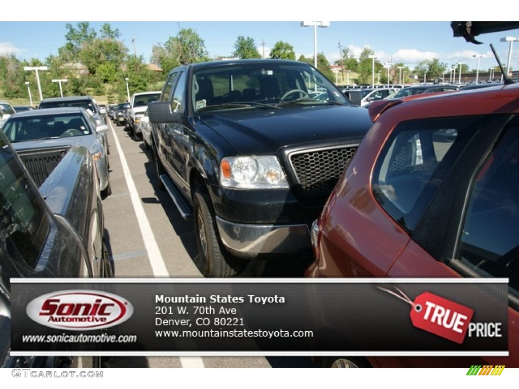 2005 F150 XLT SuperCrew 4x4 - Black / Medium Flint/Dark Flint Grey photo #1