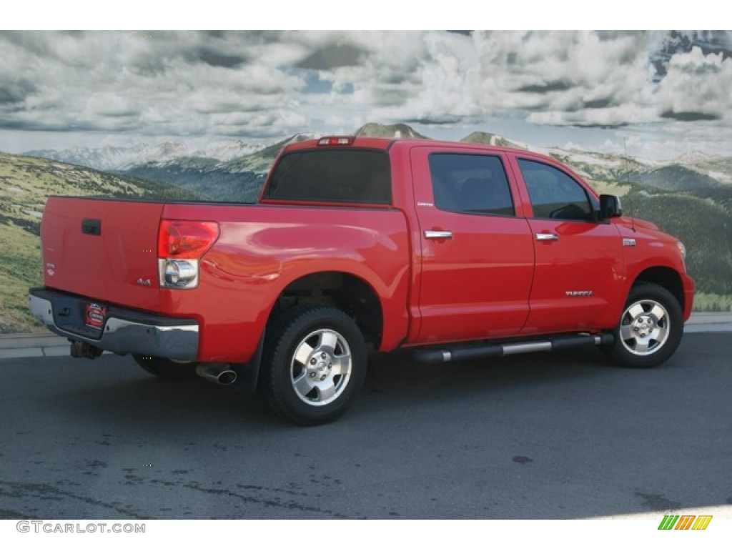 2008 Tundra Limited CrewMax 4x4 - Radiant Red / Graphite Gray photo #6